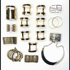 17 Piece Gold and Silver Jewelry Bundle